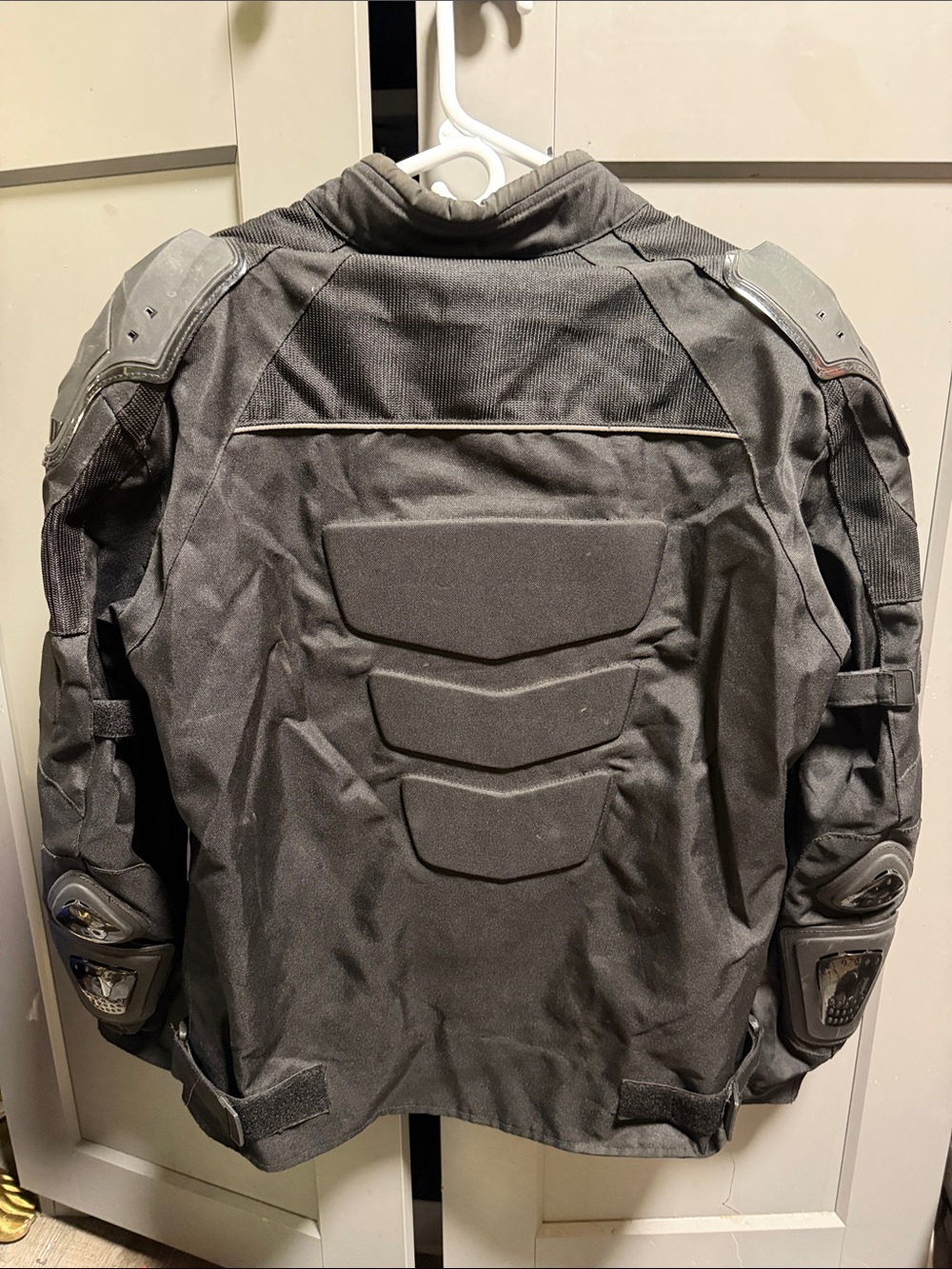 Men's Black Performance Motorcycle Jacket with Reflective Stripe - Picture 3 of 6